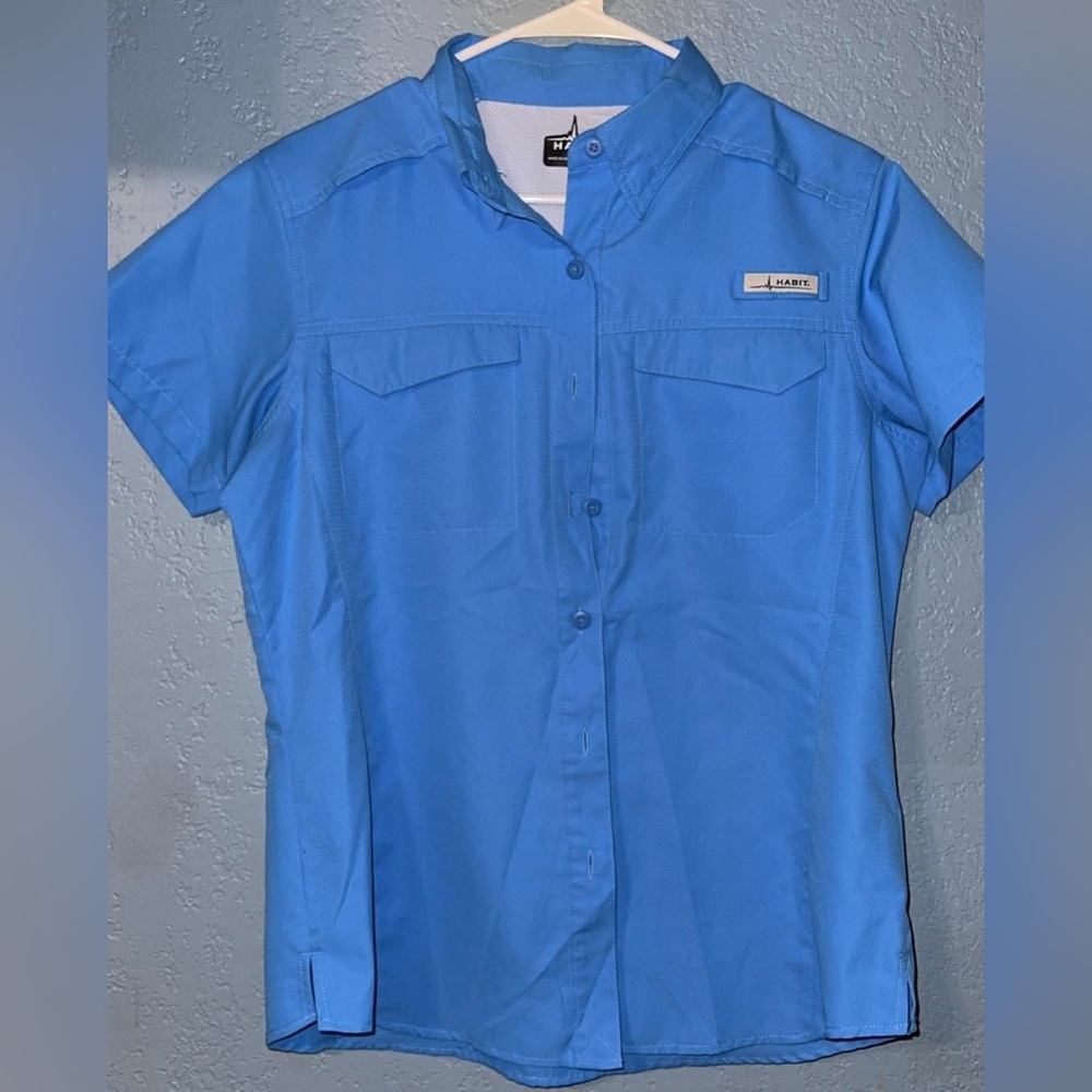 Habitat Men's Short-Sleeve Button-Down Shirt in Sky Blue